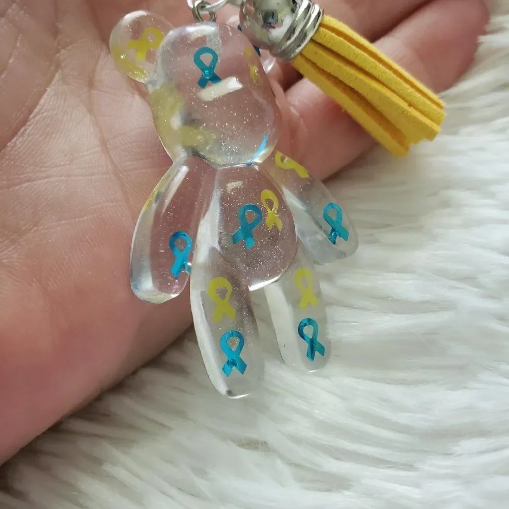 Down Syndrome Awareness Bear Keychain